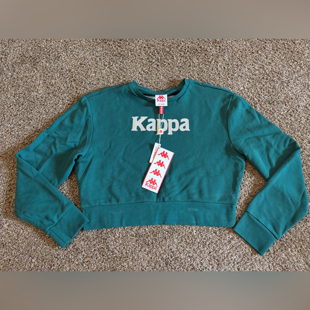 Kappa Green Sweatshirt Athletic Style Casual Wear